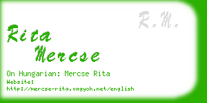 rita mercse business card